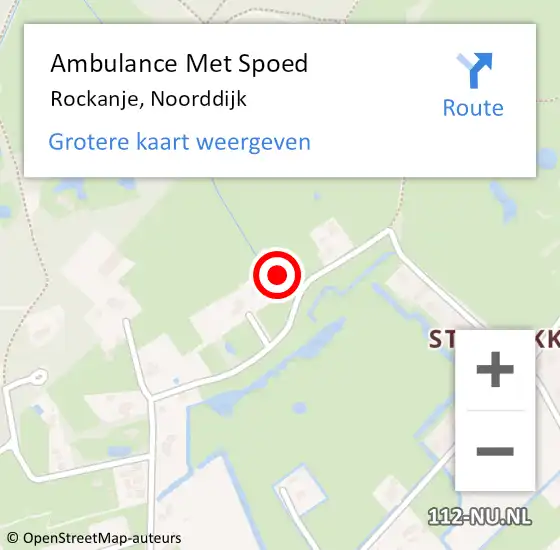 Locatie op kaart van de 112 melding: Ambulance Met Spoed Naar Rockanje, Noorddijk op 7 maart 2022 14:18