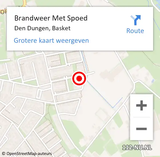 Locatie op kaart van de 112 melding: Brandweer Met Spoed Naar Den Dungen, Basket op 7 maart 2022 15:35