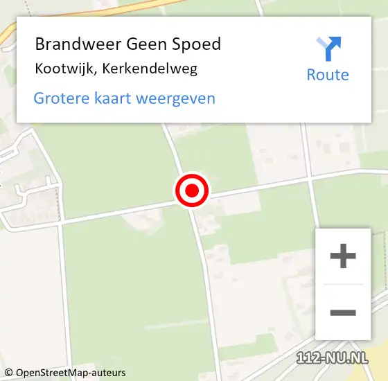 Locatie op kaart van de 112 melding: Brandweer Geen Spoed Naar Kootwijk, Kerkendelweg op 7 maart 2022 18:06