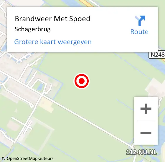 Locatie op kaart van de 112 melding: Brandweer Met Spoed Naar Schagerbrug op 7 maart 2022 21:12