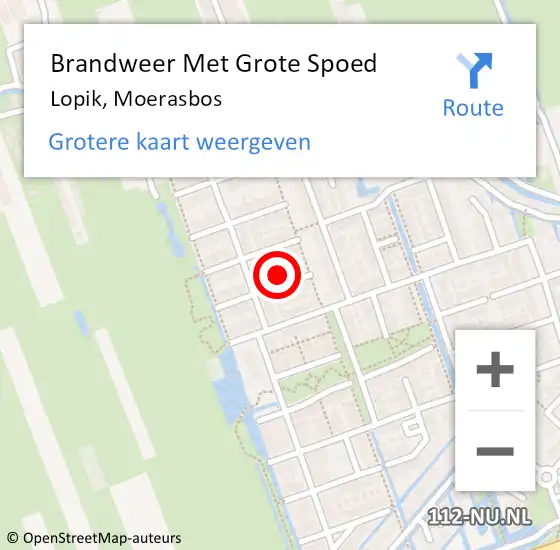 Locatie op kaart van de 112 melding: Brandweer Met Grote Spoed Naar Lopik, Moerasbos op 8 maart 2022 02:06