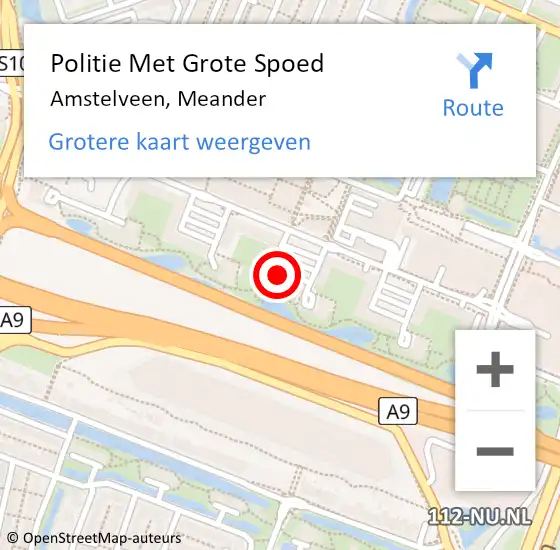 Locatie op kaart van de 112 melding: Politie Met Grote Spoed Naar Amstelveen, Meander op 8 maart 2022 09:53