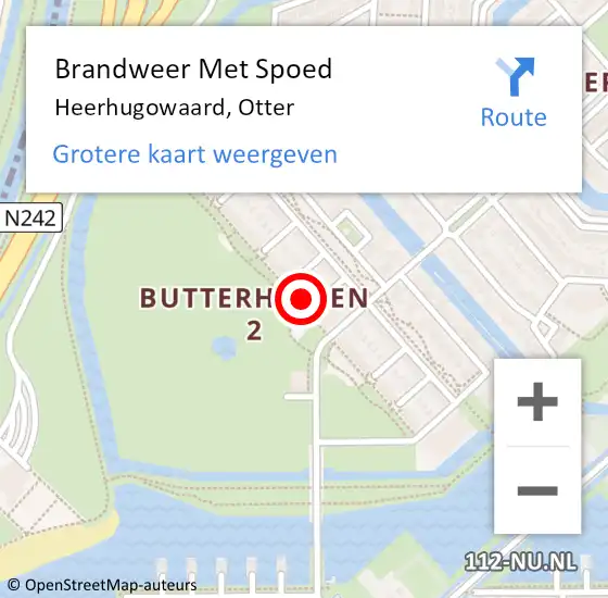 Locatie op kaart van de 112 melding: Brandweer Met Spoed Naar Heerhugowaard, Otter op 8 maart 2022 11:38