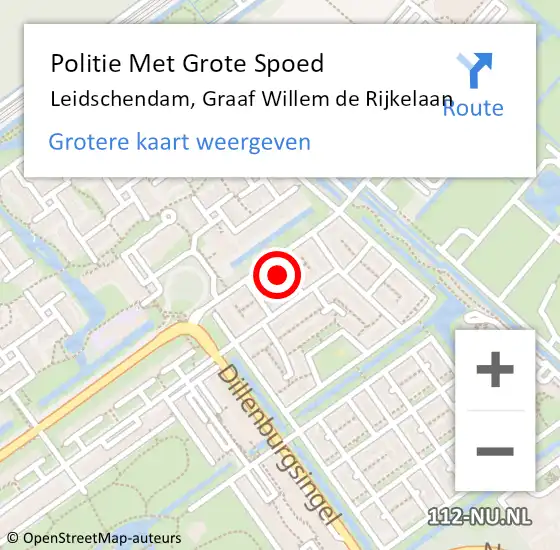 Locatie op kaart van de 112 melding: Politie Met Grote Spoed Naar Leidschendam, Graaf Willem de Rijkelaan op 8 maart 2022 12:44