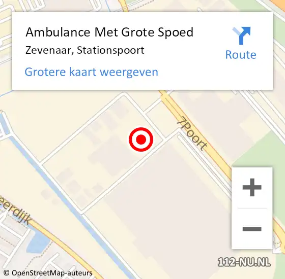 Locatie op kaart van de 112 melding: Ambulance Met Grote Spoed Naar Zevenaar, Stationspoort op 8 maart 2022 13:33