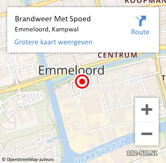 Locatie op kaart van de 112 melding: Brandweer Met Spoed Naar Emmeloord, Kampwal op 8 maart 2022 16:04