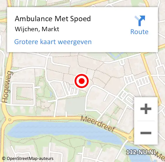 Locatie op kaart van de 112 melding: Ambulance Met Spoed Naar Wijchen, Markt op 8 maart 2022 16:16