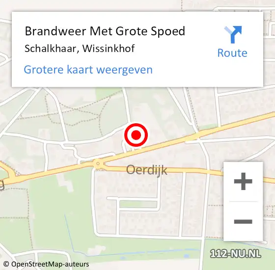 Locatie op kaart van de 112 melding: Brandweer Met Grote Spoed Naar Schalkhaar, Wissinkhof op 8 maart 2022 18:08