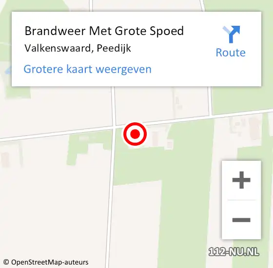 Locatie op kaart van de 112 melding: Brandweer Met Grote Spoed Naar Valkenswaard, Peedijk op 8 maart 2022 20:50