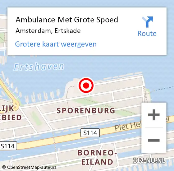 Locatie op kaart van de 112 melding: Ambulance Met Grote Spoed Naar Amsterdam, Ertskade op 9 maart 2022 03:33
