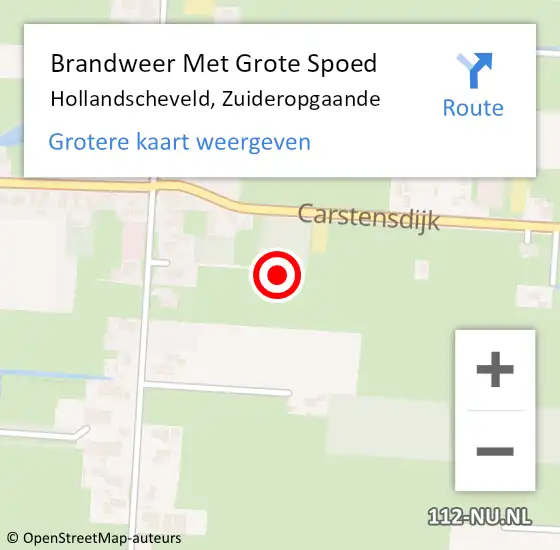 Locatie op kaart van de 112 melding: Brandweer Met Grote Spoed Naar Hollandscheveld, Zuideropgaande op 9 maart 2022 11:55