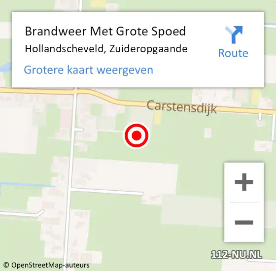 Locatie op kaart van de 112 melding: Brandweer Met Grote Spoed Naar Hollandscheveld, Zuideropgaande op 9 maart 2022 12:06