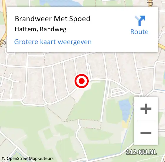 Locatie op kaart van de 112 melding: Brandweer Met Spoed Naar Hattem, Randweg op 9 maart 2022 14:59