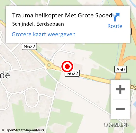 Locatie op kaart van de 112 melding: Trauma helikopter Met Grote Spoed Naar Veghel, Eerdsebaan op 9 maart 2022 16:13