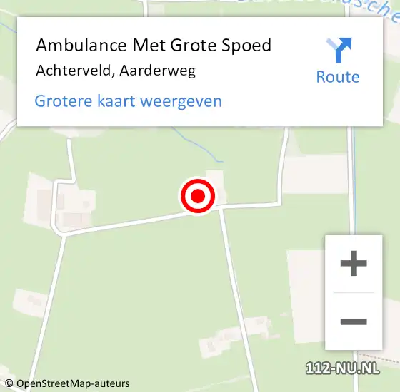 Locatie op kaart van de 112 melding: Ambulance Met Grote Spoed Naar Achterveld, Aarderweg op 9 maart 2022 17:57