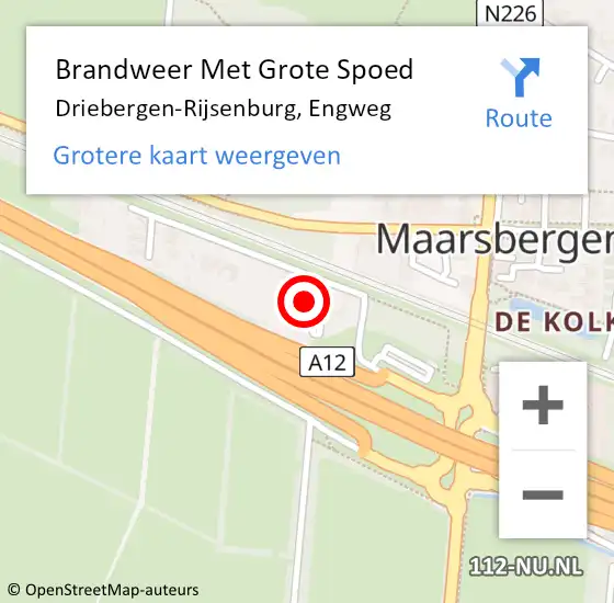 Locatie op kaart van de 112 melding: Brandweer Met Grote Spoed Naar Driebergen-Rijsenburg, Engweg op 9 maart 2022 18:36