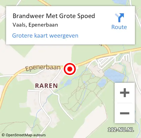 Locatie op kaart van de 112 melding: Brandweer Met Grote Spoed Naar Vaals, Epenerbaan op 9 maart 2022 20:15