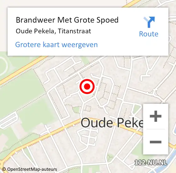 Locatie op kaart van de 112 melding: Brandweer Met Grote Spoed Naar Oude Pekela, Titanstraat op 10 maart 2022 00:38