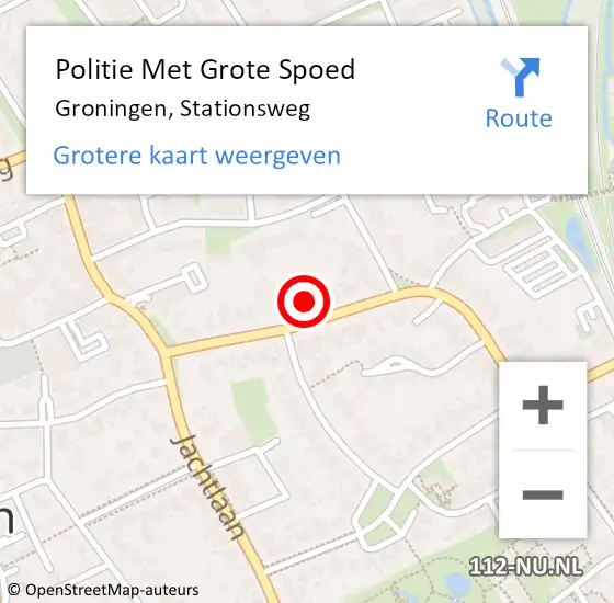 Locatie op kaart van de 112 melding: Politie Met Grote Spoed Naar Groningen, Stationsweg op 10 maart 2022 10:24