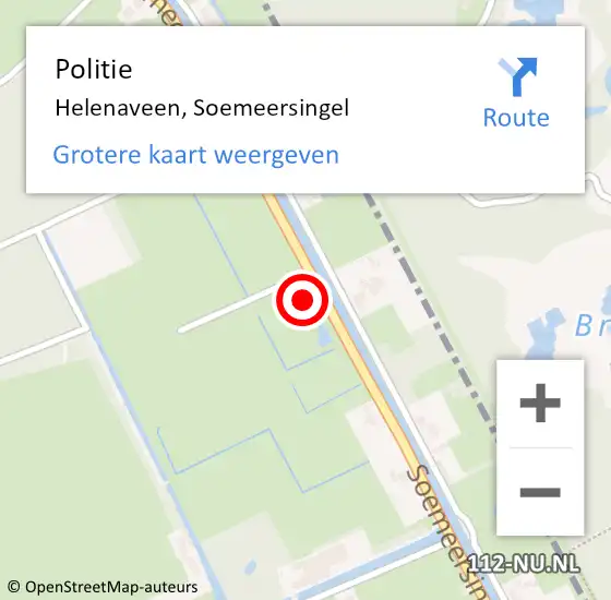 Locatie op kaart van de 112 melding: Politie Helenaveen, Soemeersingel op 10 maart 2022 16:23