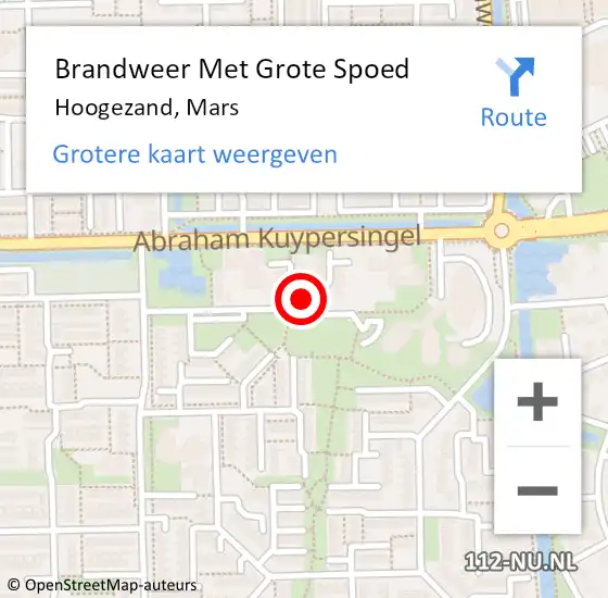 Locatie op kaart van de 112 melding: Brandweer Met Grote Spoed Naar Hoogezand, Mars op 10 maart 2022 19:09