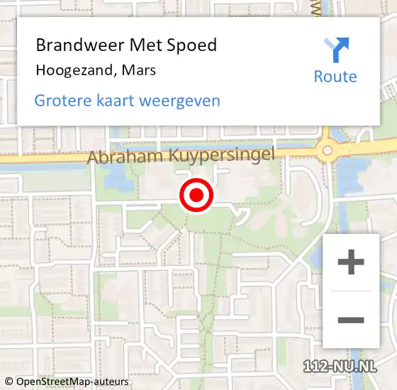 Locatie op kaart van de 112 melding: Brandweer Met Spoed Naar Hoogezand, Mars op 10 maart 2022 19:58