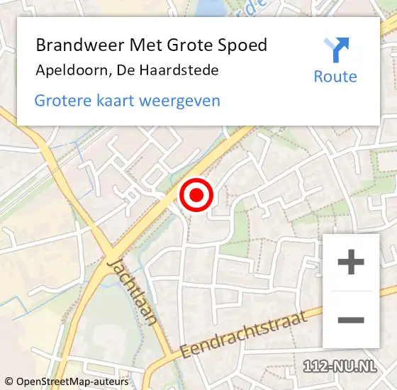 Locatie op kaart van de 112 melding: Brandweer Met Grote Spoed Naar Apeldoorn, De Haardstede op 11 maart 2022 07:53