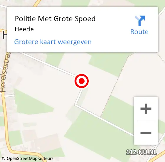 Locatie op kaart van de 112 melding: Politie Met Grote Spoed Naar Heerle op 11 maart 2022 12:11