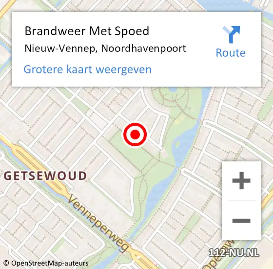 Locatie op kaart van de 112 melding: Brandweer Met Spoed Naar Nieuw-Vennep, Noordhavenpoort op 11 maart 2022 16:05