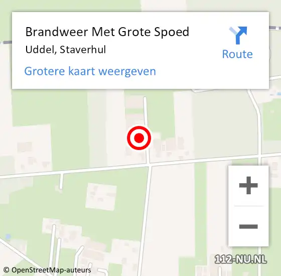 Locatie op kaart van de 112 melding: Brandweer Met Grote Spoed Naar Uddel, Staverhul op 11 maart 2022 18:06