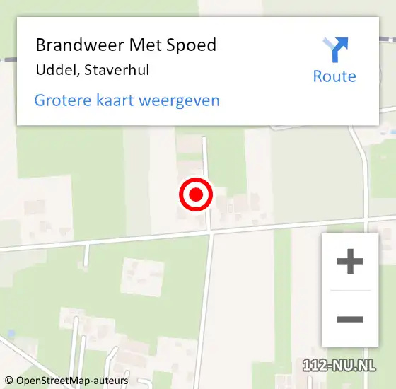 Locatie op kaart van de 112 melding: Brandweer Met Spoed Naar Uddel, Staverhul op 11 maart 2022 18:18