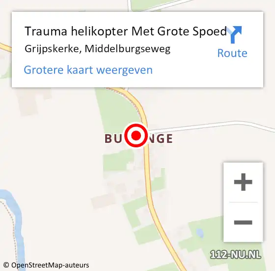 Locatie op kaart van de 112 melding: Trauma helikopter Met Grote Spoed Naar Grijpskerke, Middelburgseweg op 11 maart 2022 18:24