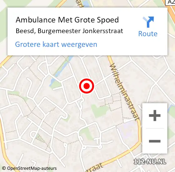 Locatie op kaart van de 112 melding: Ambulance Met Grote Spoed Naar Beesd, Burgemeester Jonkersstraat op 12 maart 2022 11:16