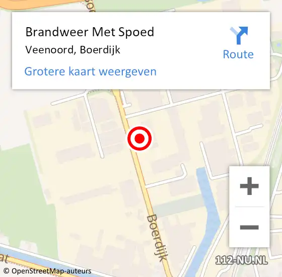 Locatie op kaart van de 112 melding: Brandweer Met Spoed Naar Veenoord, Boerdijk op 10 juli 2014 20:50