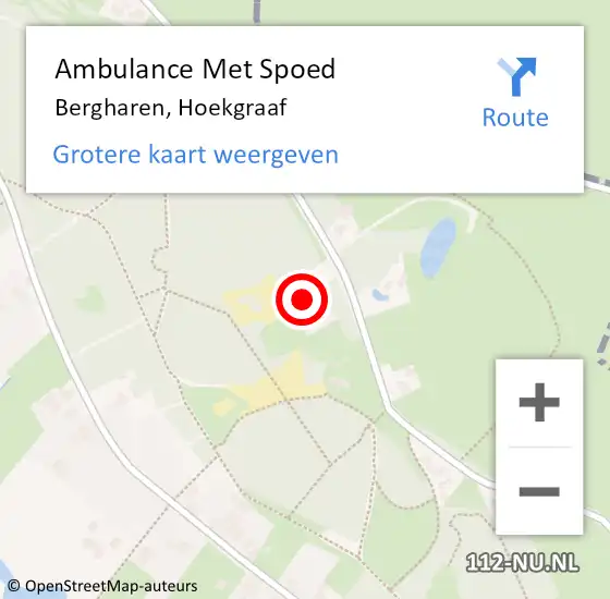 Locatie op kaart van de 112 melding: Ambulance Met Spoed Naar Bergharen, Hoekgraaf op 12 maart 2022 15:42