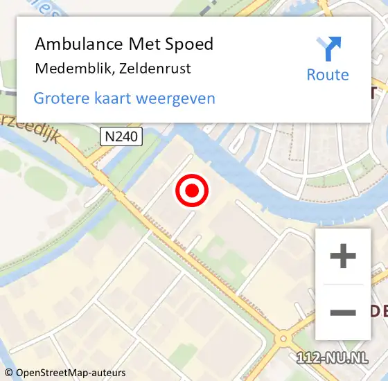 Locatie op kaart van de 112 melding: Ambulance Met Spoed Naar Medemblik, Zeldenrust op 13 maart 2022 01:17