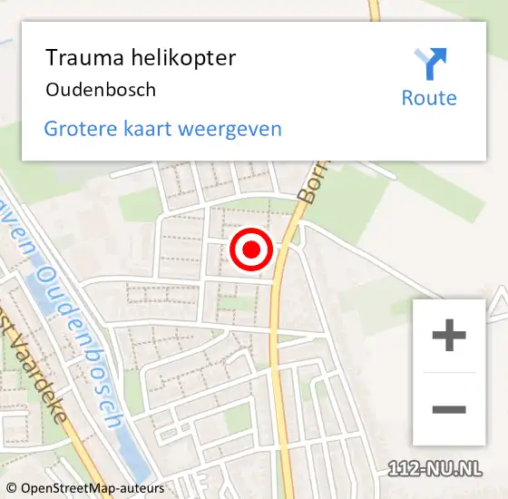 Locatie op kaart van de 112 melding: Trauma helikopter Oudenbosch op 13 maart 2022 03:26