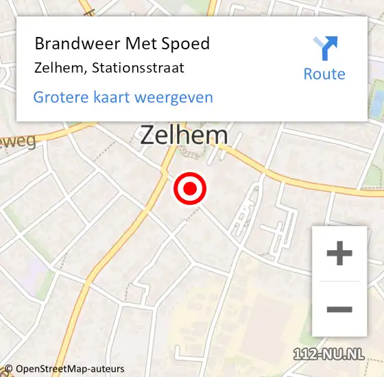 Locatie op kaart van de 112 melding: Brandweer Met Spoed Naar Zelhem, Stationsstraat op 13 maart 2022 09:25