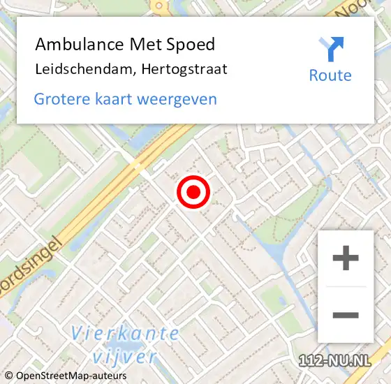 Locatie op kaart van de 112 melding: Ambulance Met Spoed Naar Leidschendam, Hertogstraat op 13 maart 2022 16:11