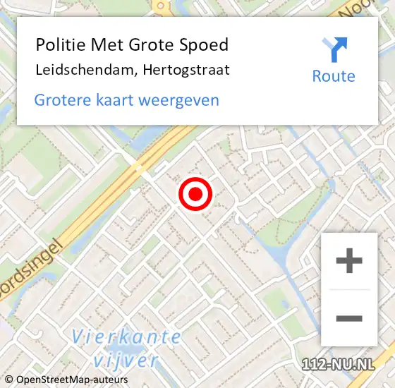 Locatie op kaart van de 112 melding: Politie Met Grote Spoed Naar Leidschendam, Hertogstraat op 13 maart 2022 16:11