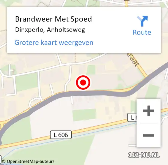 Locatie op kaart van de 112 melding: Brandweer Met Spoed Naar Dinxperlo, Anholtseweg op 14 maart 2022 09:21