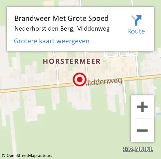 Locatie op kaart van de 112 melding: Brandweer Met Grote Spoed Naar Nederhorst den Berg, Middenweg op 14 maart 2022 11:36