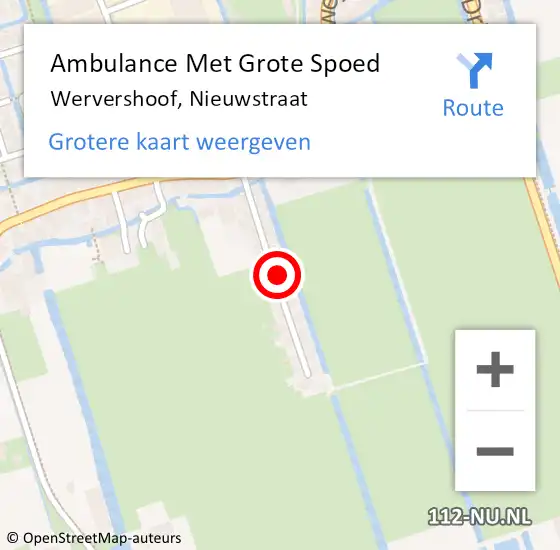 Locatie op kaart van de 112 melding: Ambulance Met Grote Spoed Naar Wervershoof, Nieuwstraat op 14 maart 2022 14:54