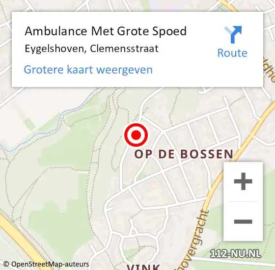 Locatie op kaart van de 112 melding: Ambulance Met Grote Spoed Naar Eygelshoven, Clemensstraat op 11 juli 2014 04:07