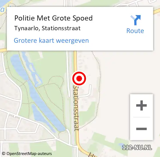 Locatie op kaart van de 112 melding: Politie Met Grote Spoed Naar Tynaarlo, Stationsstraat op 14 maart 2022 17:42