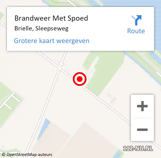 Locatie op kaart van de 112 melding: Brandweer Met Spoed Naar Brielle, Sleepseweg op 15 maart 2022 12:45