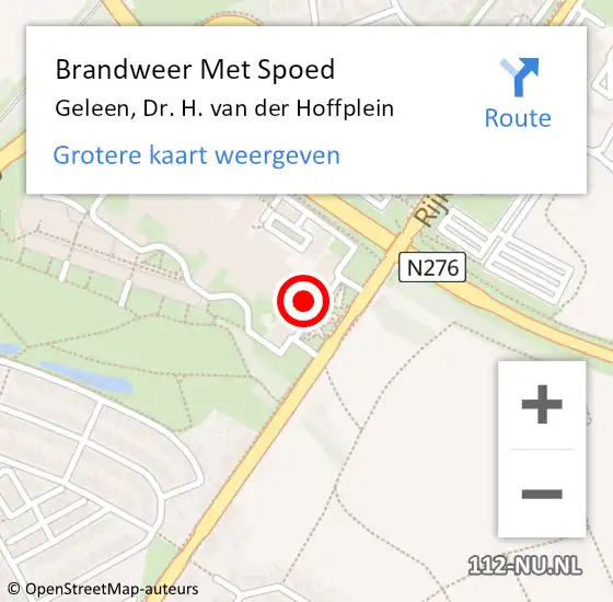 Locatie op kaart van de 112 melding: Brandweer Met Spoed Naar Geleen, Dr. H. van der Hoffplein op 15 maart 2022 15:35