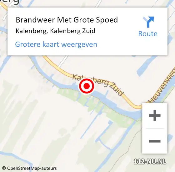 Locatie op kaart van de 112 melding: Brandweer Met Grote Spoed Naar Kalenberg, Kalenberg Zuid op 15 maart 2022 16:58