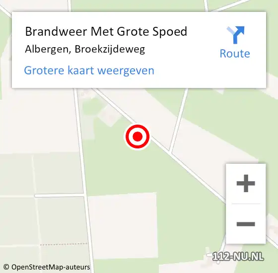 Locatie op kaart van de 112 melding: Brandweer Met Grote Spoed Naar Albergen, Broekzijdeweg op 15 maart 2022 18:41