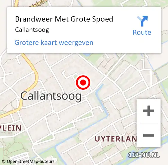 Locatie op kaart van de 112 melding: Brandweer Met Grote Spoed Naar Callantsoog op 15 maart 2022 19:52